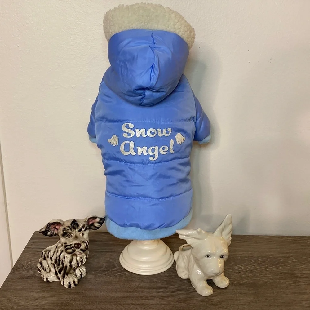 SNOW ANGEL Power Blue Puffer Dog Jacket Sz. M